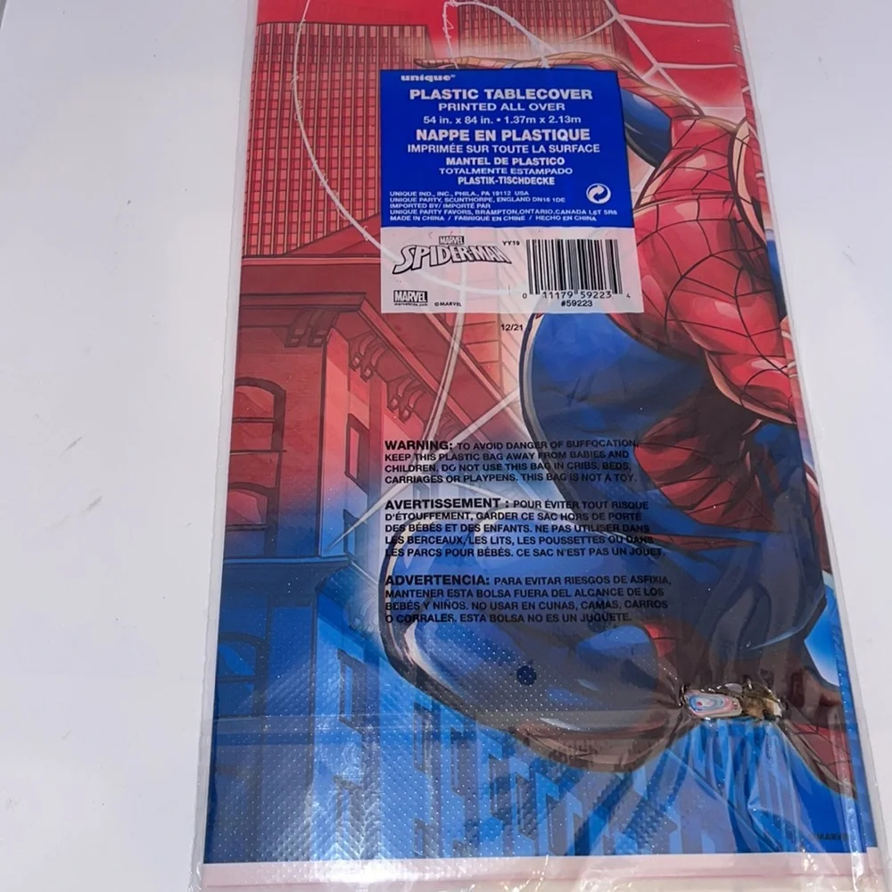 Marvel, Spider-Man, plastic tablecloth cover